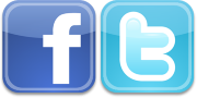 Facebook and Twitter Logo
