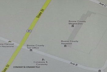 Map showing Conaway & Conaway PLLC